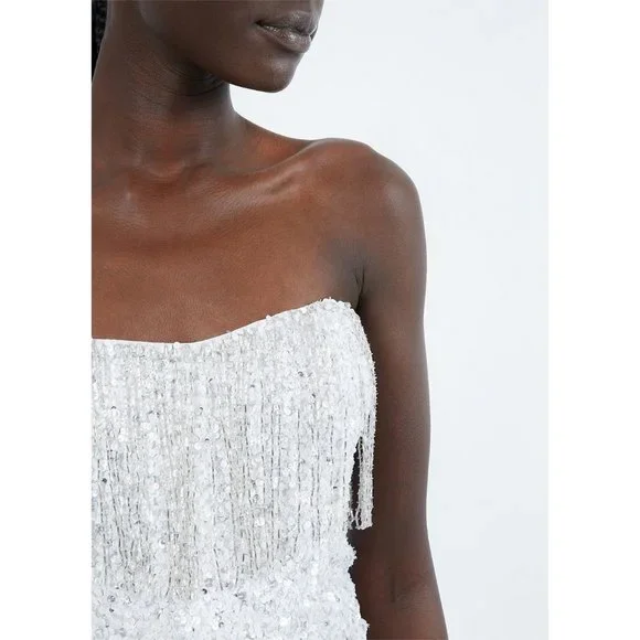 Retrofete Dress Cassandra Strapless Mini in White - Picture 14 of 16